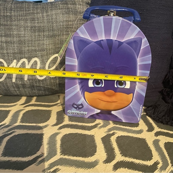 PJ‎ Mask Arch Tin Box CatBoy Cat Boy 2019 Frog Box Metal Lunch Box new * - Picture 6 of 9